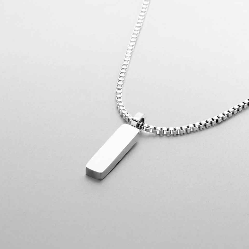 Minimalist Gold Box Chain Necklace Men - Elegant and Contemporary Design