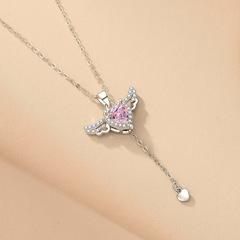 Cupid's Heart Crystal Necklace