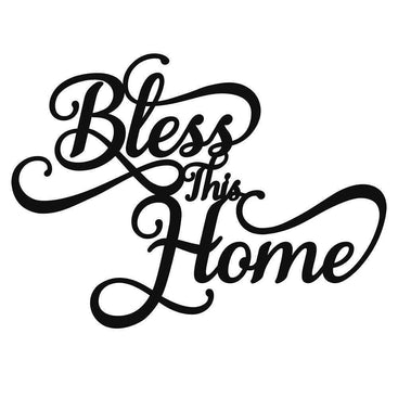 Bless This Home Wall Art – Inspirational Metal Letter Wall Hanging
