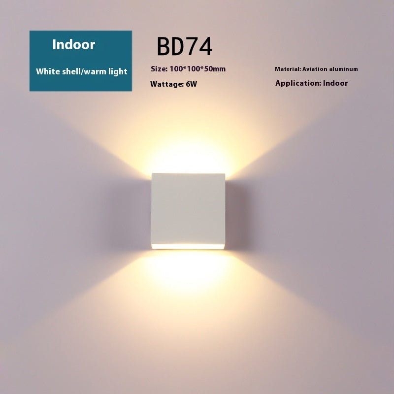 Indoor LED wall lamp with white or warm light for home décor.