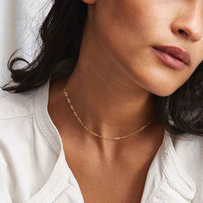 Aureline Necklace - Elegant Ellipse Chain Design for Every Occasion
