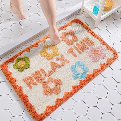 Non-slip floral area rug with vibrant design, perfect for high-traffic areas.