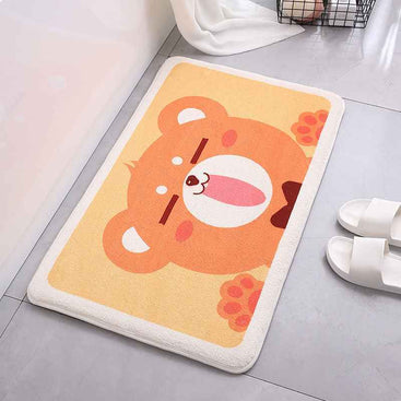 Soft Floral Area Rug - Anti-Slip Carpet for Stylish Bathrooms and Living Rooms