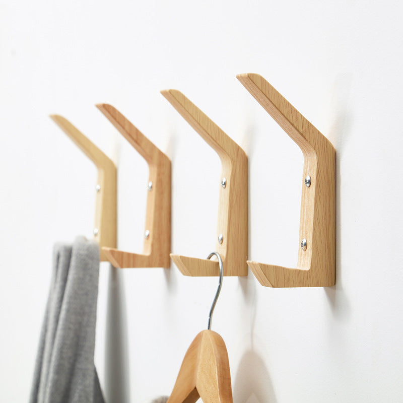 Rustic wooden hooks for modern and traditional homes.