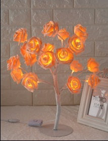 Elegant LED tree lamp for cozy ambiance in living rooms or offices.