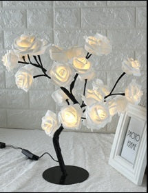 LED tree lamp for cozy lighting in living rooms or offices.