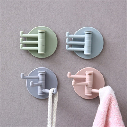 Nail-free wall hooks in sleek ABS material for bathrooms.