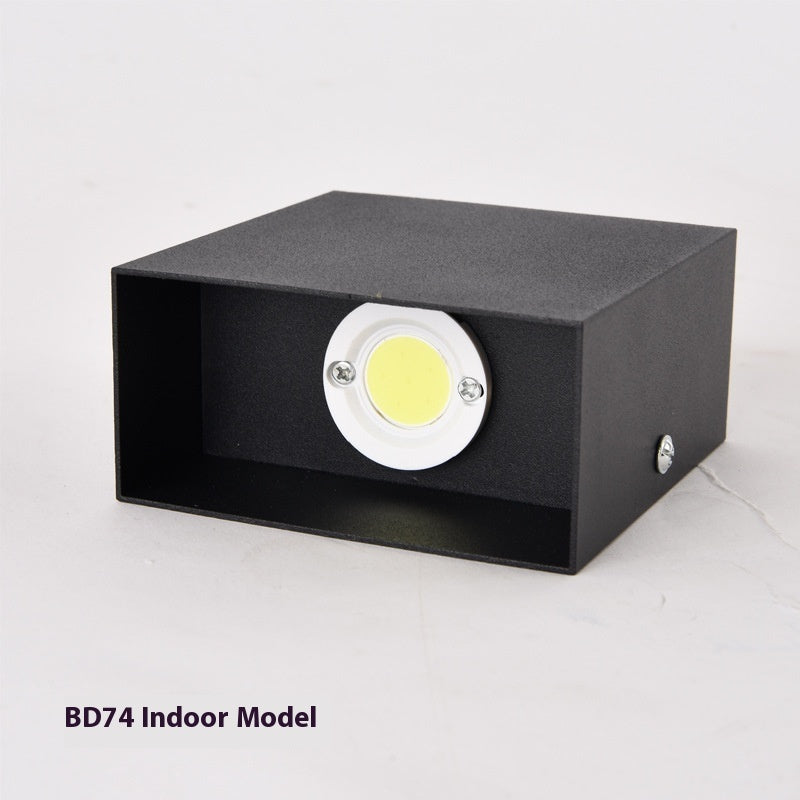 Waterproof IP65 LED wall lamp for garden, patio, and balcony lighting.