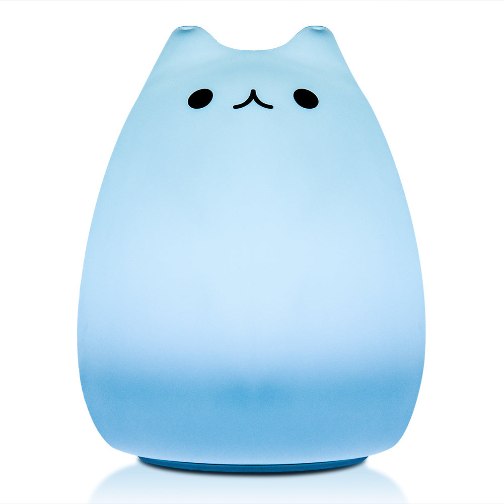 LumiKitty Kattennachtlampje – Tikbediening & 7 kleuren