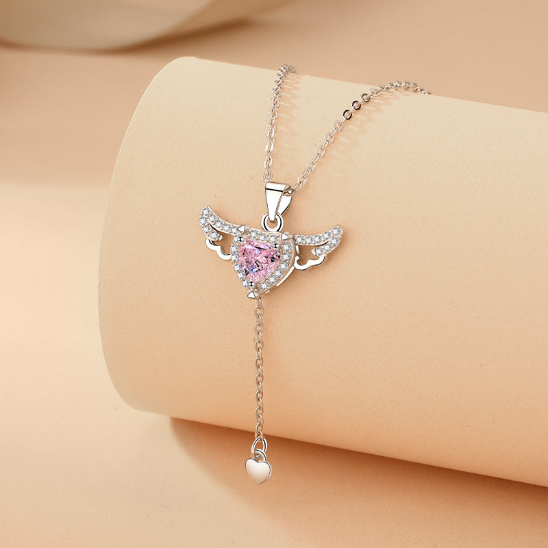 Cupid's Heart Crystal Necklace