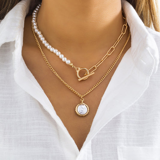 Élodie Pearl Layer Necklace