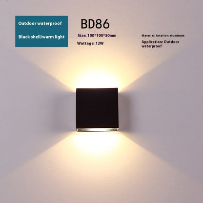 Sleek LED wall lamp with multiple light color options.