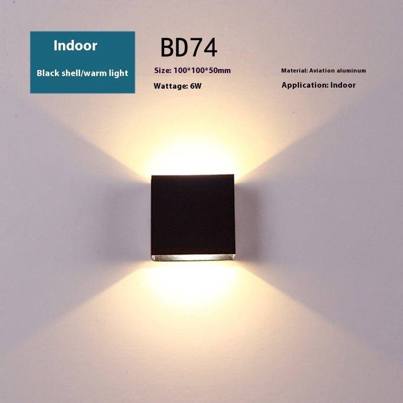 Indoor LED wall lamp with white or warm light options for modern décor.