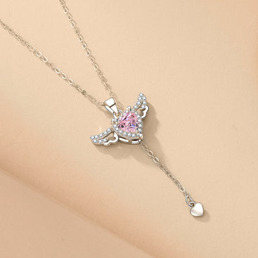 Cupid's Heart Crystal Necklace