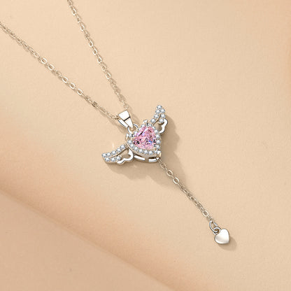 Cupid's Heart Crystal Necklace