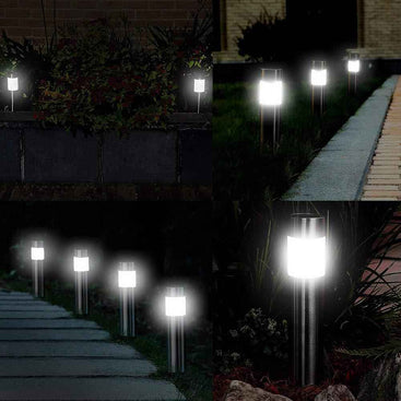 Solar Lawn Lights - Eco-Friendly Cylindrical Design for Bright Outdoor Spaces