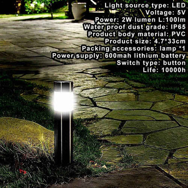 Solar Lawn Lights - Eco-Friendly Cylindrical Design for Bright Outdoor Spaces