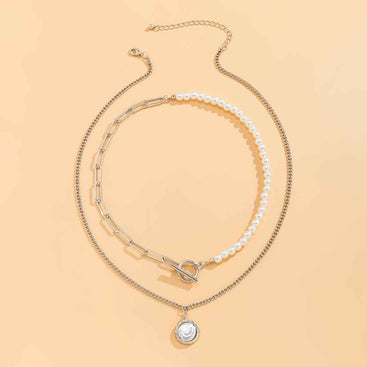 Élodie Pearl Layer Necklace - Elegant Multi-Layered Design for Timeless Style