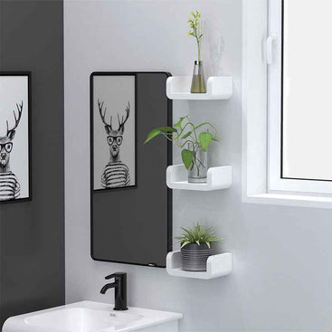 Bathroom Shelf Organizer with Wall Suction – Easy Storage